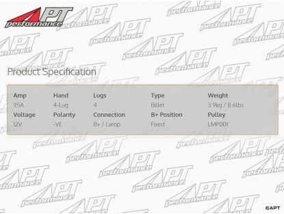 Billet Alternator new 95A Ferrari various (4 - lug)