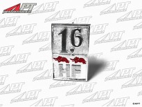 Emblem for engine hood Lancia Fulvia 1,6 HF Aluminium