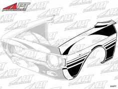 Front fender 1300 - 1600cc GT 1. series left