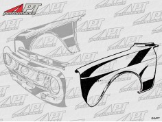 Front fender 1300 - 2000 Bertone 2nd series left