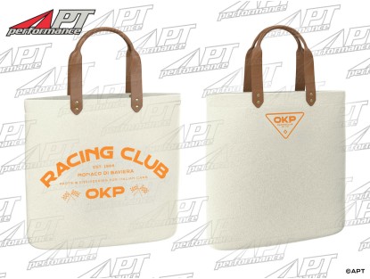 Shopper bag OKP Racing Club off white / orange
