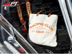 Shopper bag OKP Racing Club off white / orange 2