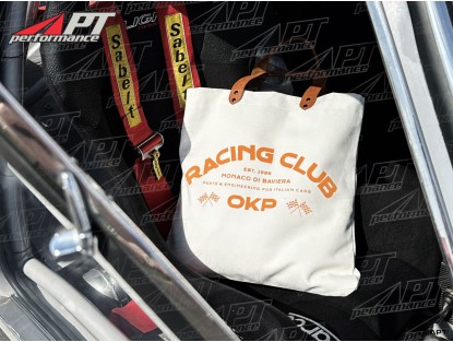 Shopper bag OKP Racing Club off white / orange
