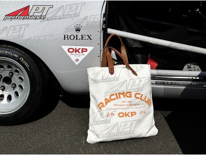 Shopper bag OKP Racing Club off white / orange