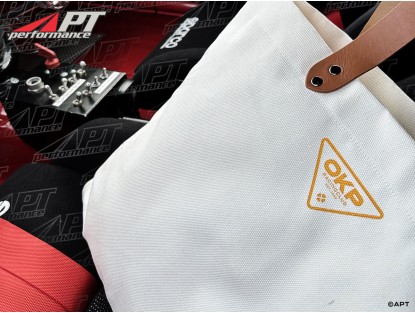 Shopper bag OKP Racing Club off white / orange