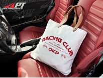 Shopper bag OKP Racing Club off white / red