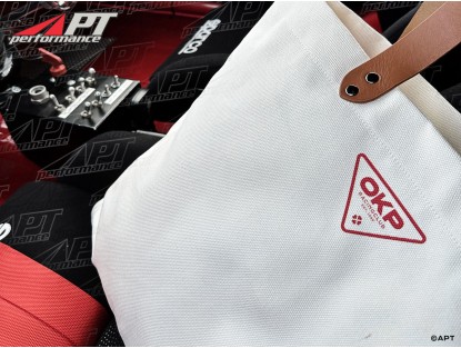 Shopper bag OKP Racing Club off white / red