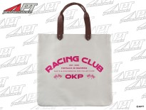 Shopper bag OKP Racing Club off white / hot pink