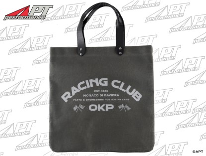 Shopper bag OKP Racing Club army green / blue steel