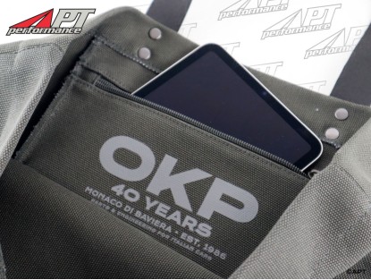 Shopper bag OKP Racing Club army green / blue steel