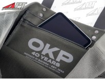 Shopper bag OKP Racing Club army green / blue steel