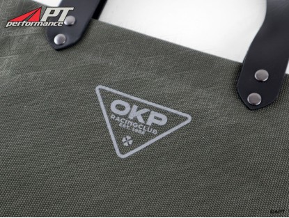 Shopper bag OKP Racing Club army green / blue steel