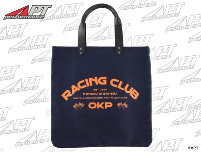 Shopper bag OKP Racing Club sea blue / sunset orange