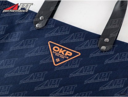 Shopper bag OKP Racing Club sea blue / sunset orange