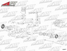 Kit Crankshaft seals Maserati V8 - cylinder 2