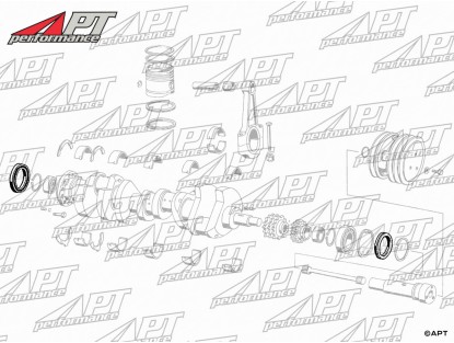 Kit Crankshaft seals Maserati V8 - cylinder