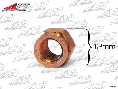 Fine threaded nut  M8 x 1 (12mm) exhaust manifold