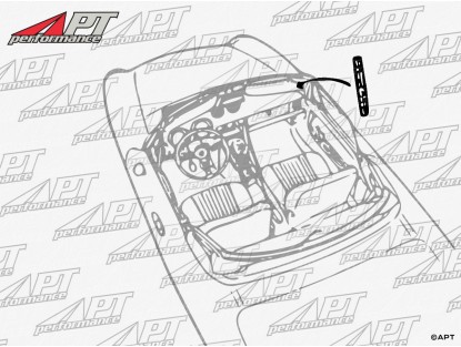 Alfa Spider front scuttle panel / wing rubber seal right / left