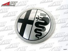 Wheel badge Alfa Romeo silver 48mm