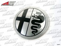 Wheel badge Alfa Romeo silver 48mm