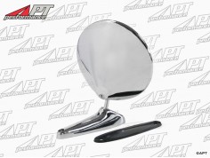 Outside rear view mirror round chrome with Alfa badge