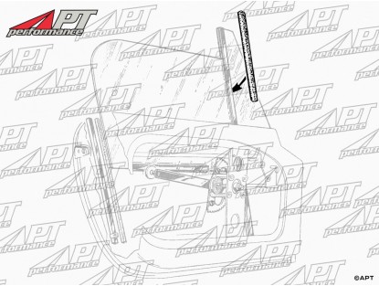 Front triangle window gasket set 750 -  101 Giulietta Spider