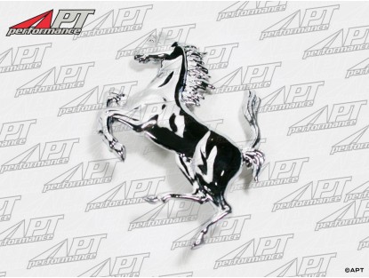 Ferrari horse badge chromed large 110mm