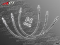 Set (3) stainless steel flexi brake hoses 750 - 101 - 105 TÜV