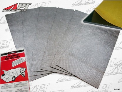 Noise-adsorbent mat Aluminium 50 x 25cm (6 pcs.)