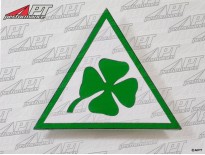 Enamel cloverleaf badge self adhesive 6,5 x 7 cm