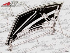 Boot lid GT Bertone steel (version without badge)