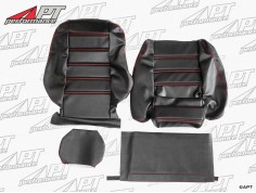 Seat cover Spider 86 - 89 QV scay black -  red stitching