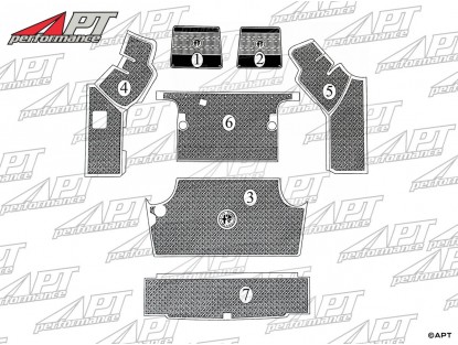 Set rubber floor mats 1750 - 2000 Berlina (7 pcs.)