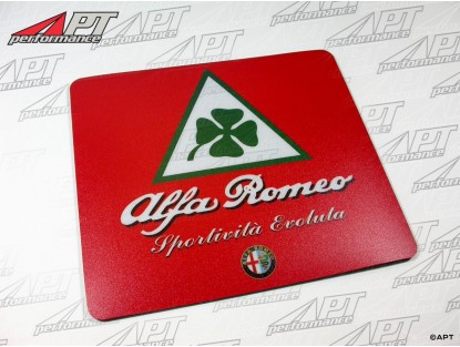 Mouse pad with Quadrifoglio Emblem