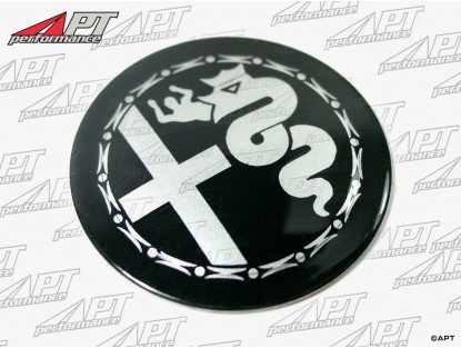 Wheel badge Alfa Romeo black  48mm