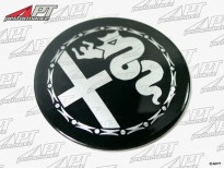 Wheel badge Alfa Romeo black  48mm