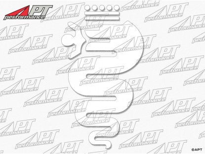 Sticker Alfa snake white (53cm)