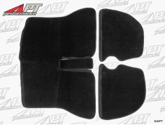 Rear wall carpet set black Duetto Spider 66 - 69