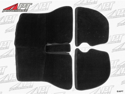 Rear wall carpet set black Duetto Spider 66 - 69