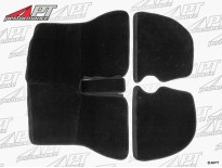 Rear wall carpet set black Duetto Spider 66 - 69