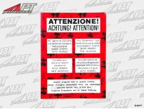 Sticker Alfa Romeo Genuine parts 95mm x 124mm