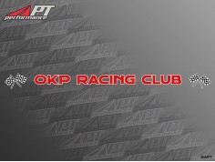 Sticker for  front screen "OKP RACING CLUB" Red