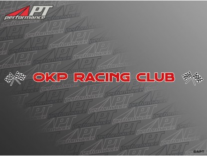 Sticker for  front screen "OKP RACING CLUB" Red