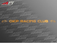 Front screen sticker OKP RACING CLUB gold