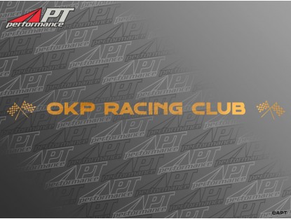 Front screen sticker OKP RACING CLUB gold