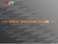 Front screen sticker OKP RACING CLUB gold