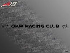 Sticker for  front screen "OKP RACING CLUB" Black
