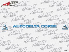 Sticker for  front screen „Autodelta Corse“ blue