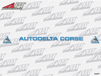 Front screen sticker Autodelta Corse blue