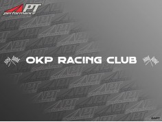 Sticker for  front screen "OKP RACING CLUB" White
